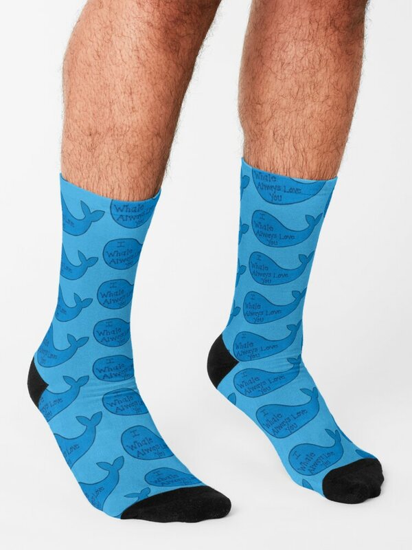 I WHALE always love you Socks sports stockings Stockings man Socks For Men Women's