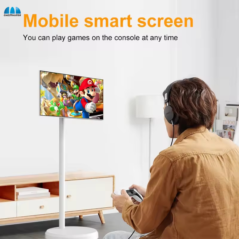 Populer shenzhen 21.5 inci daya baterai Android Lg berdiri By Me Tv layar sentuh In-cell Gym Gaming ruang Langsung Tv pintar
