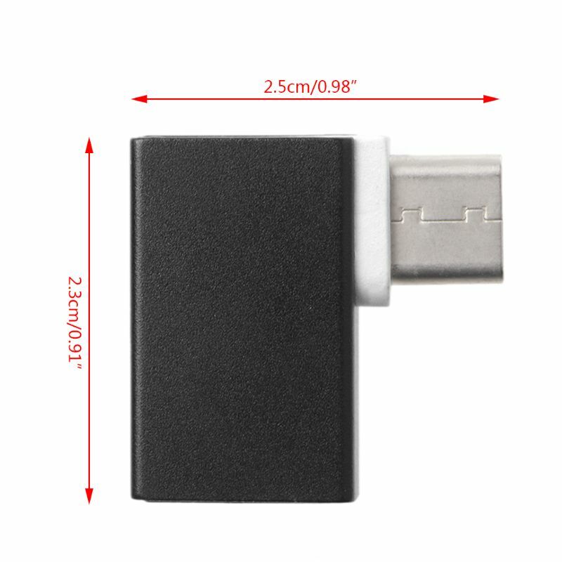 90 Degree Type C To USB Female Data OTG Converter for Macbook Android Phone 51BE