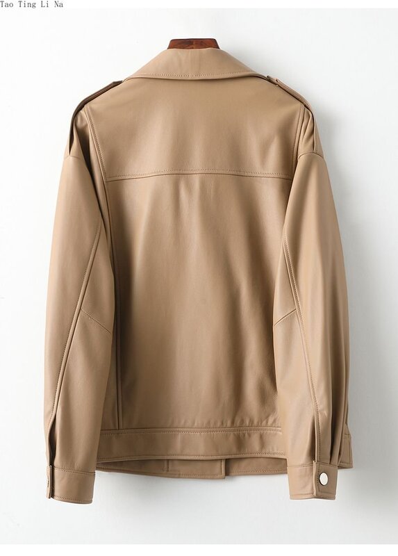 シープスキンレザーのジャケット,新しい春のコレクション,2023,本物の羊の革のジャケット,H4