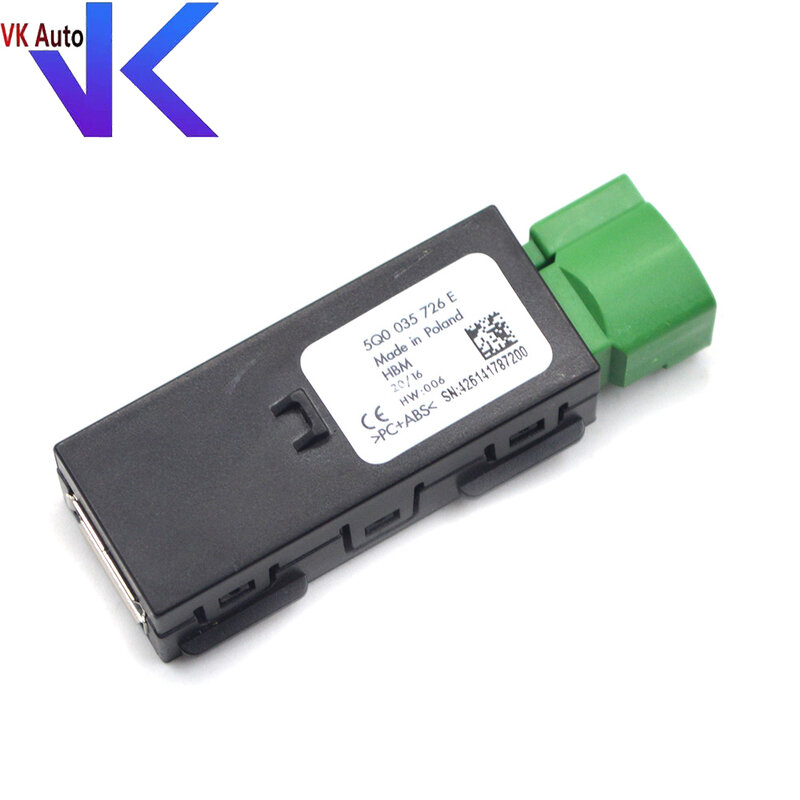 USB Carplay Media AUX Socket Switch, instale o botão Plug, Arnês para VW Golf MK7 MIB2, 5Q0035726E 5Q0 035 726 E