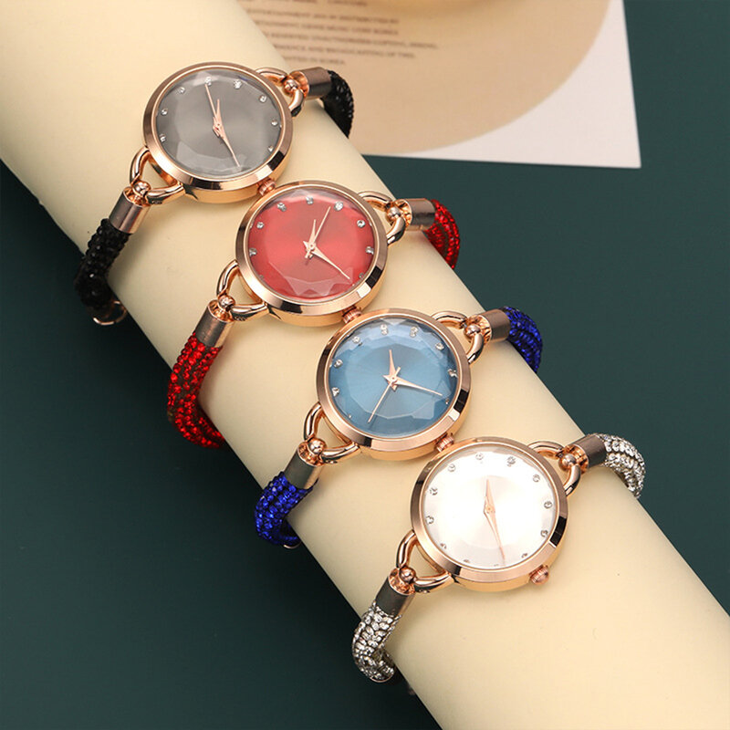 Women Light  Quartz Watch Scratch Resistant Glass Mirror Watch for Ideal Valentine's Day Birthday Gift