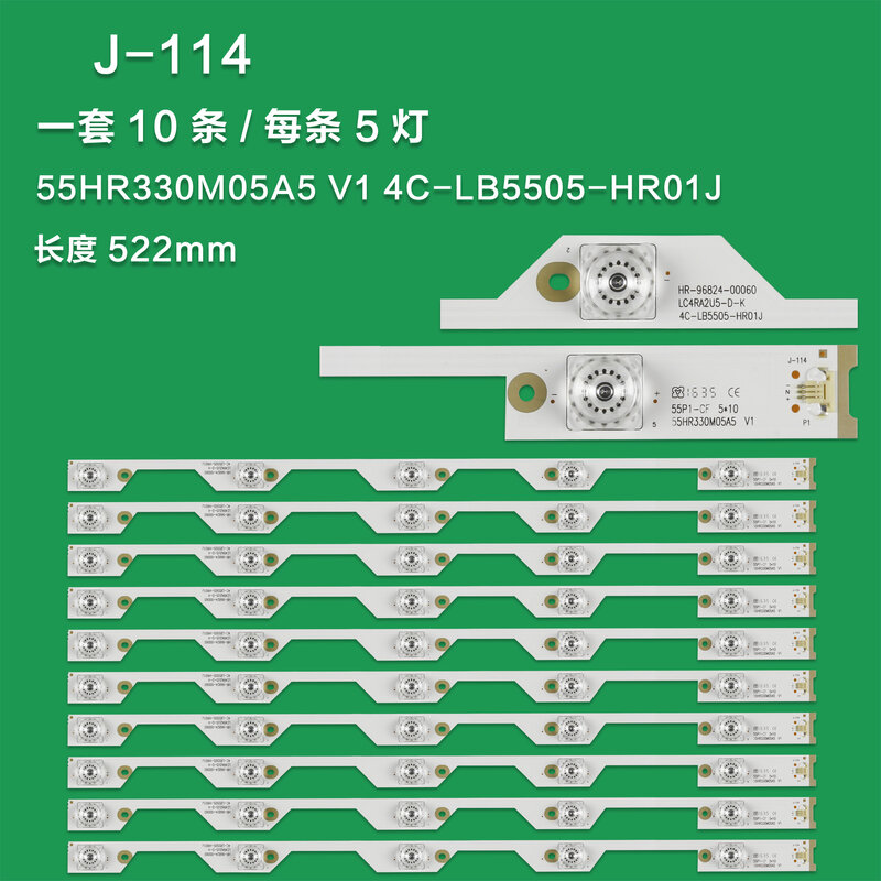 Applicable à la bande lumineuse Toshiba, 55U6680C, 55HR330M06A2, 55P1-Toxic D, rétroéclairage 4C-LBcape 6-HR02J