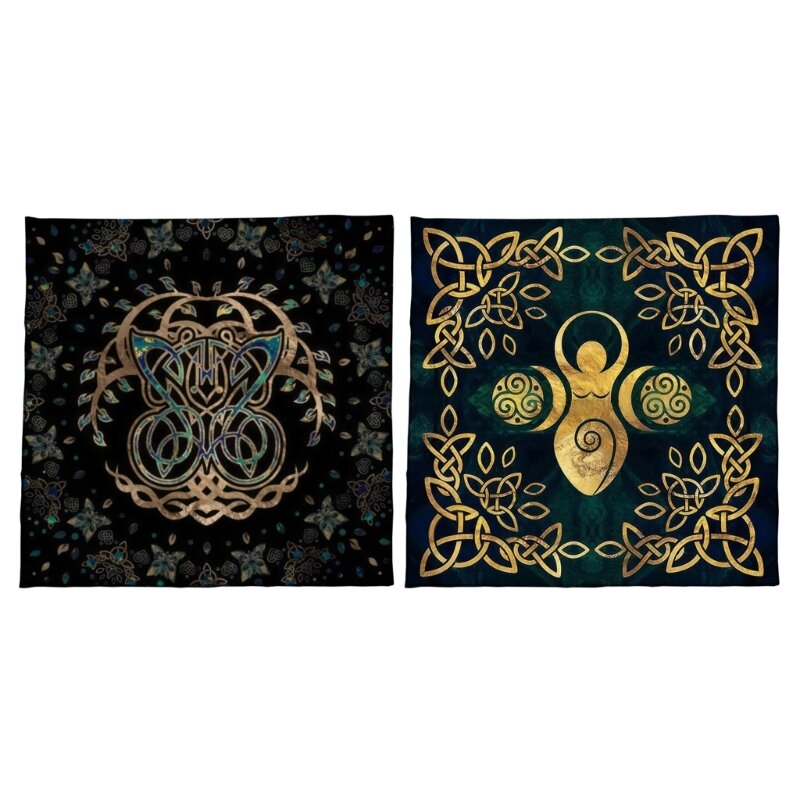 Tarot Tablecloth Altars Cloth Moonphases Goddesses Astrologys Tablecloth Decor