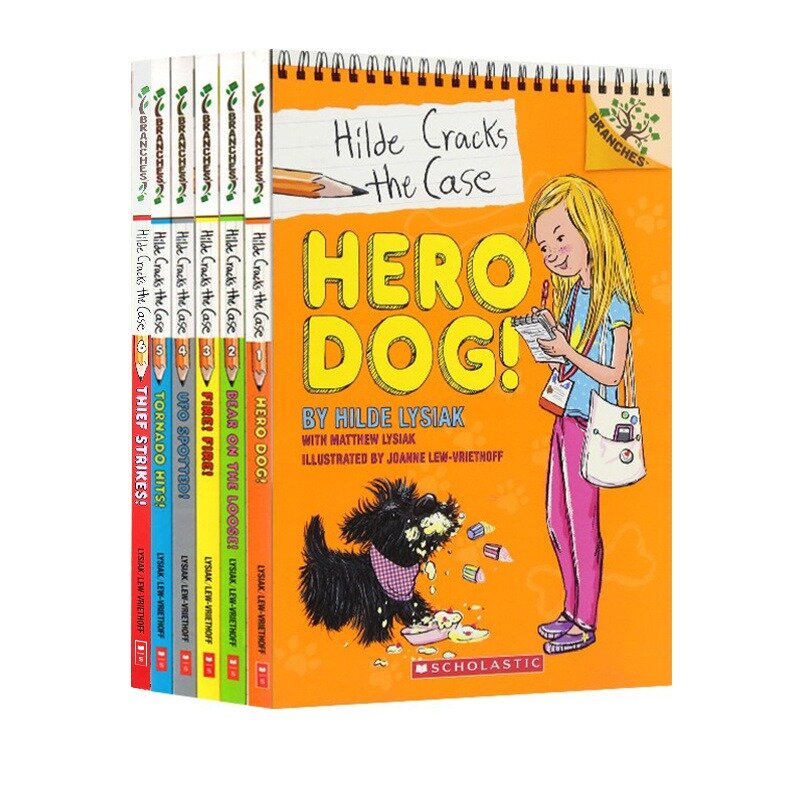 6 Book/Set English Picture Book Hilde Cracks The Case English Story Book Child Early Education Kids Reading Book 3-6 Years