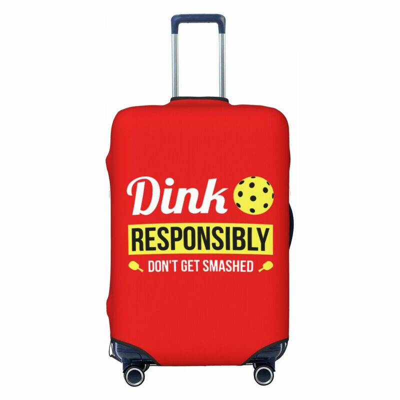 Niestandardowy Dink odpowiedzialnie nie rozwalaj prezentu z pikleballem, pokrowiec na bagaż podróżny pokrowiec na walizkę ochraniacz pasuje do 18-32 Cal