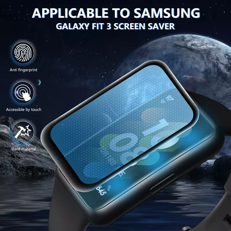 ฟิล์มป้องกัน5D สำหรับ Samsung Galaxy Fit 3อุปกรณ์ป้องกันหน้าจอกันรอยขีดข่วนสำหรับ Galaxy Fit3ตัวป้องกันสมาร์ทวอทช์ (ไม่ใช่กระจก)