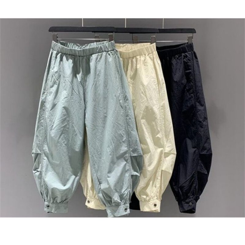 Pantalones bombachos sueltos para hombre, pantalón informal de estilo callejero, japonés, primavera y verano, 2024