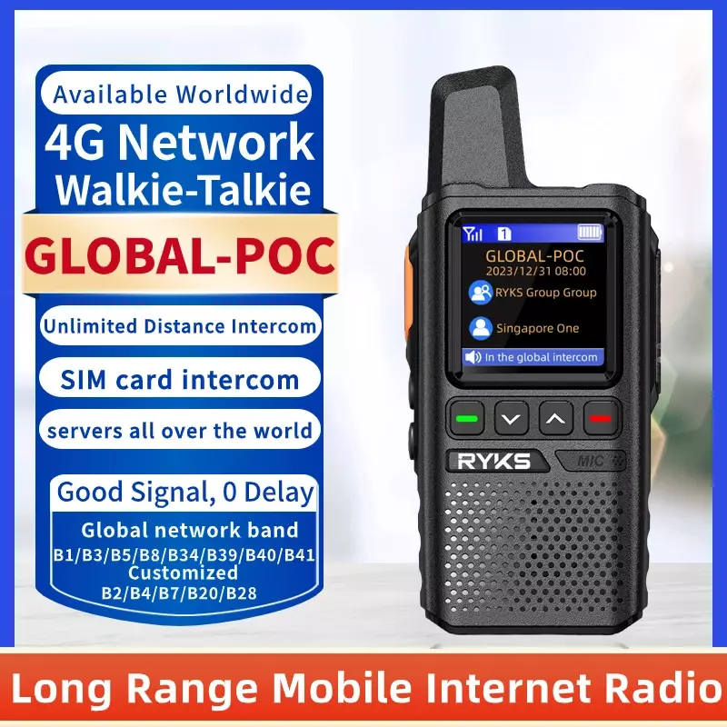 4G LTE Network Radio Walkie Talkie Phone Mobile Ham Amateur  Walkie Talkie city anti-interference