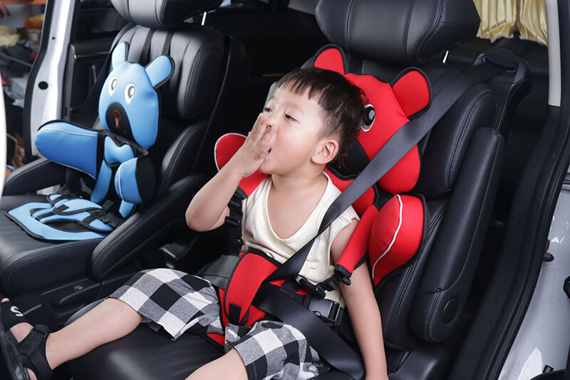 Alfombrilla de asiento de seguridad para niños de 9 meses a 12 años, alfombrillas transpirables, cojín de asiento de coche de bebé, almohadilla de asiento de cochecito ajustable