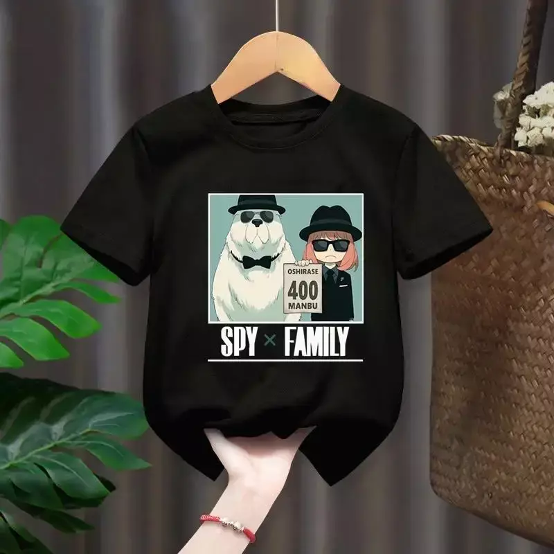 Camiseta con estampado gráfico de dibujos animados Spy X Family para mujer, camiseta Harajuku de Anime japonés, camiseta informal de manga corta a la moda de talla grande