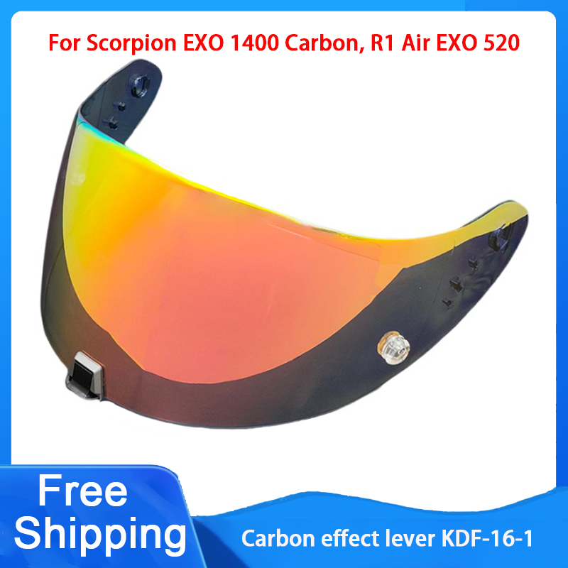 For Scorpion Exo 1400 Carbon, R1 Air EXO 520 Motorcycle Helmet Visor Lens Fits the following helmets with the KDF-16-1 Mechanism