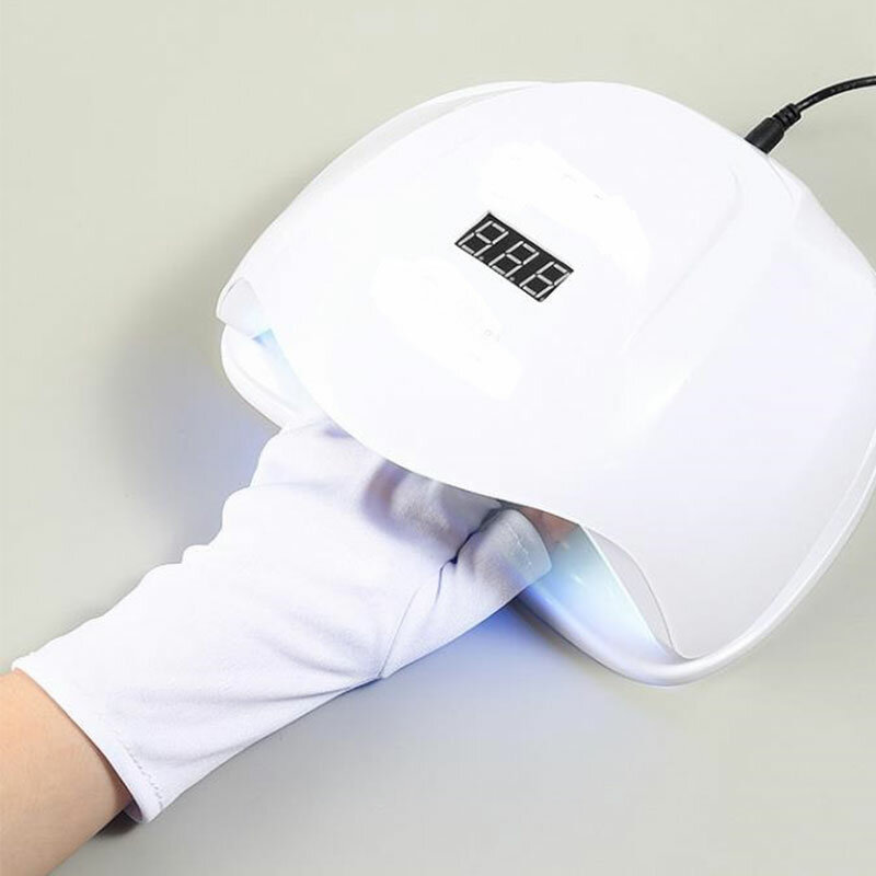 1 Pair Anti UV Gloves UV Shield Glove Fingerless Manicure Nail Art Tool LED UV