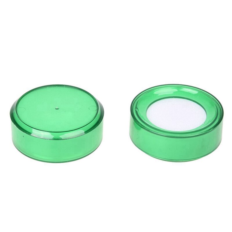 Esponja de plástico verde para dedo, 7Cm de diámetro, para cajero de dinero húmedo, 4 piezas