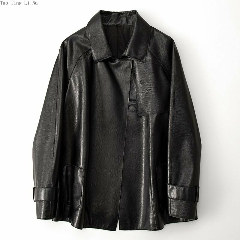 シープスキンの本革ジャケット,女性のカジュアルな春のジャケット,本物のシープスキン,h3,2023