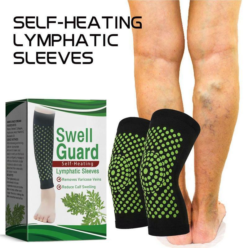 Self-heating Lymphatic Sleeves Self-Heating Knee Sleeves Mugwort Knee Pads Wormwood Self-Heating Knee Pads Heating Leg Cover For