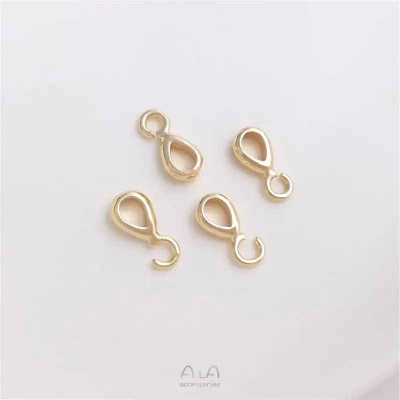 14K bag gold melon seed buckle belt ring necklace pendant connection buckle handmade diy accessories hand made materials