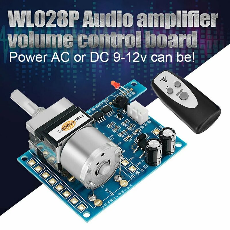 Potentiomètre à Infrarouge avec Indicateur Lumineux, Amplificateur Audio DC 9V, Télécommande, Outils de Panneau de Contrôle de Volume