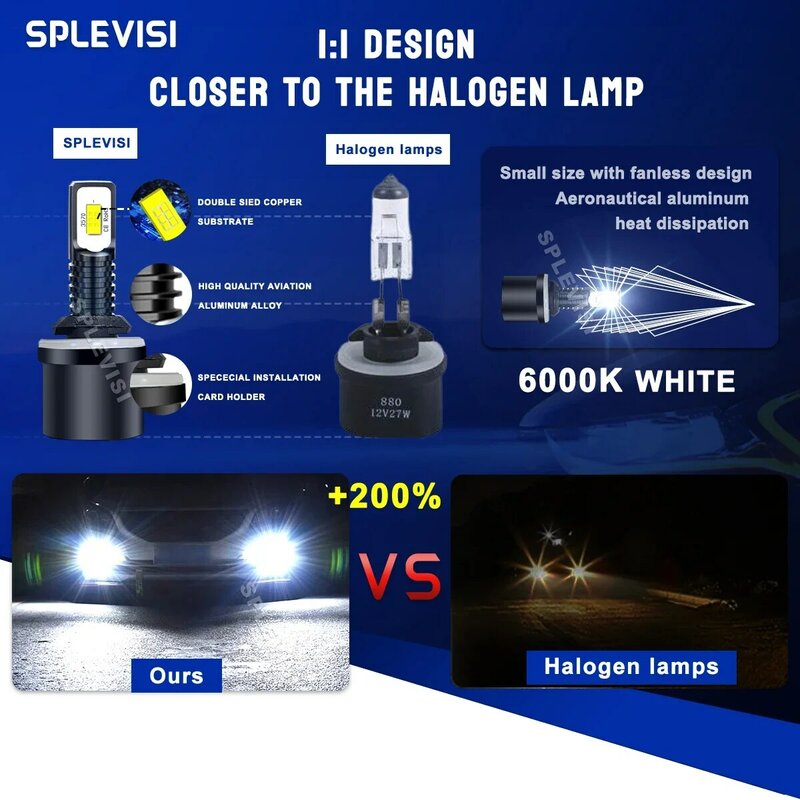 Super Bright 6000K Car Light  Foglight Foglamp Combination Set For Cadillac Escalade 1999 2000 2001 2002