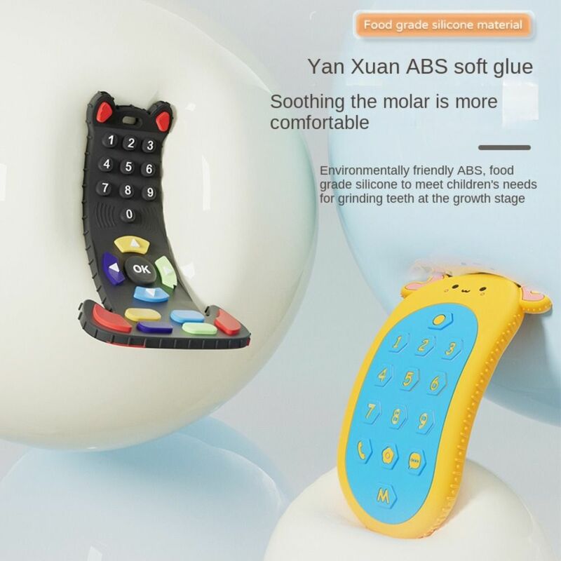 Mordedor de silicona con forma de Control remoto para bebé, juguete educativo sensorial para aliviar el dolor de la goma de los roedores, 1 unidad