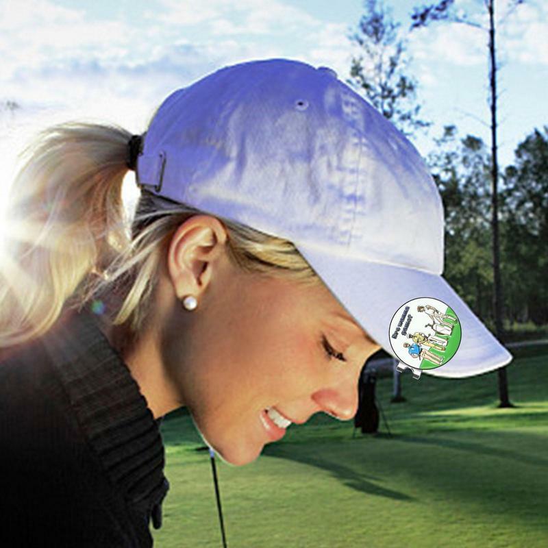 حامل علامة الغولف مع مغناطيس قوي معززة ، علامة كرة الغولف المغناطيسي ، مشبك قبعة ، مشهد آمن