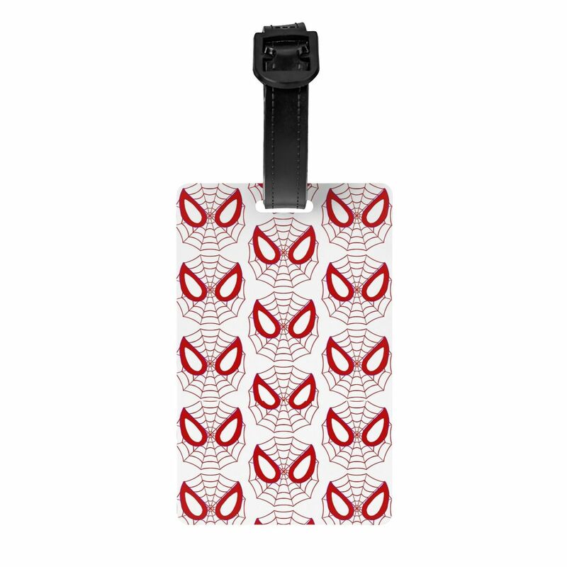 Spidey-etiqueta de equipaje de superhéroe Spiderman Spiderverse, accesorios de viaje, Soporte de etiquetas de equipaje, identificación de nombre