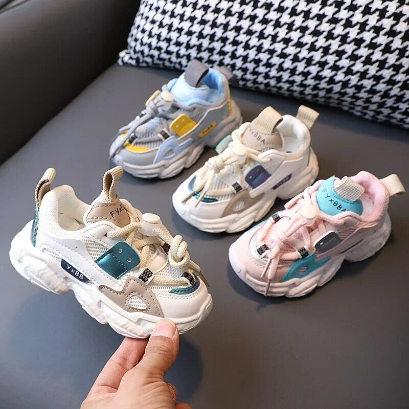 Sneakers Anak Laki-laki 1-6 Tahun Sepatu Anak Perempuan Bersirkulasi Nyaman 3 Warna untuk Anak-anak Sepatu Lari Bayi Olahraga Sepatu Bayi Balita Modis