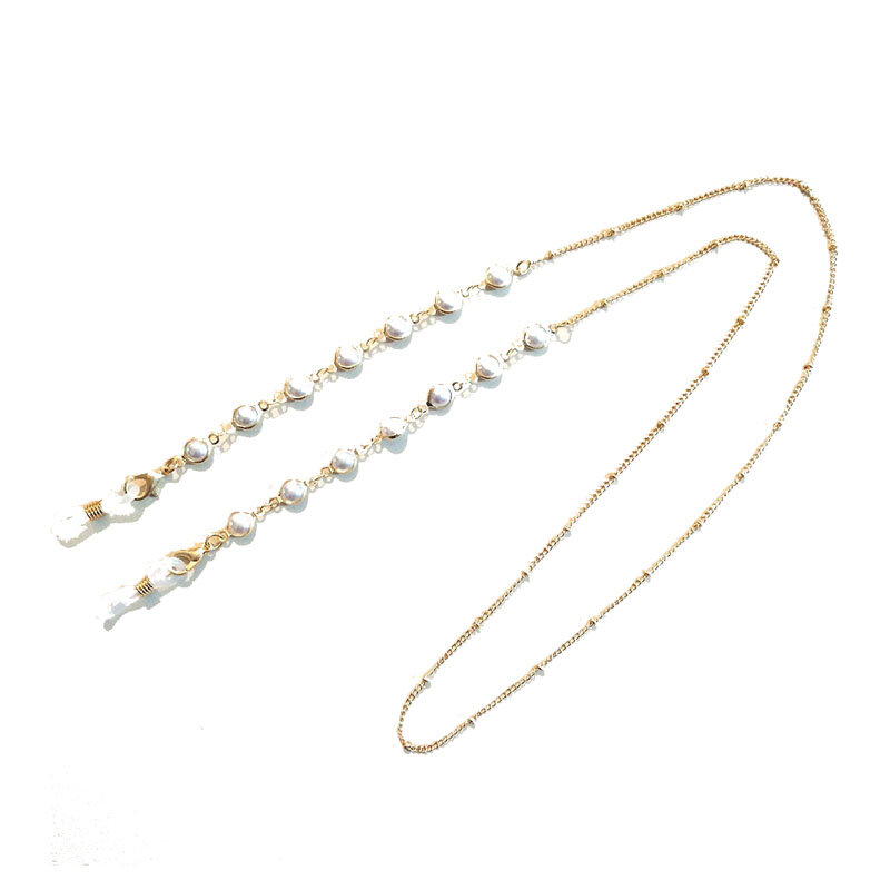 Renya – chaîne de lunettes, Imitation de couleur dorée, avec perles, pour femmes, accessoire de lecture