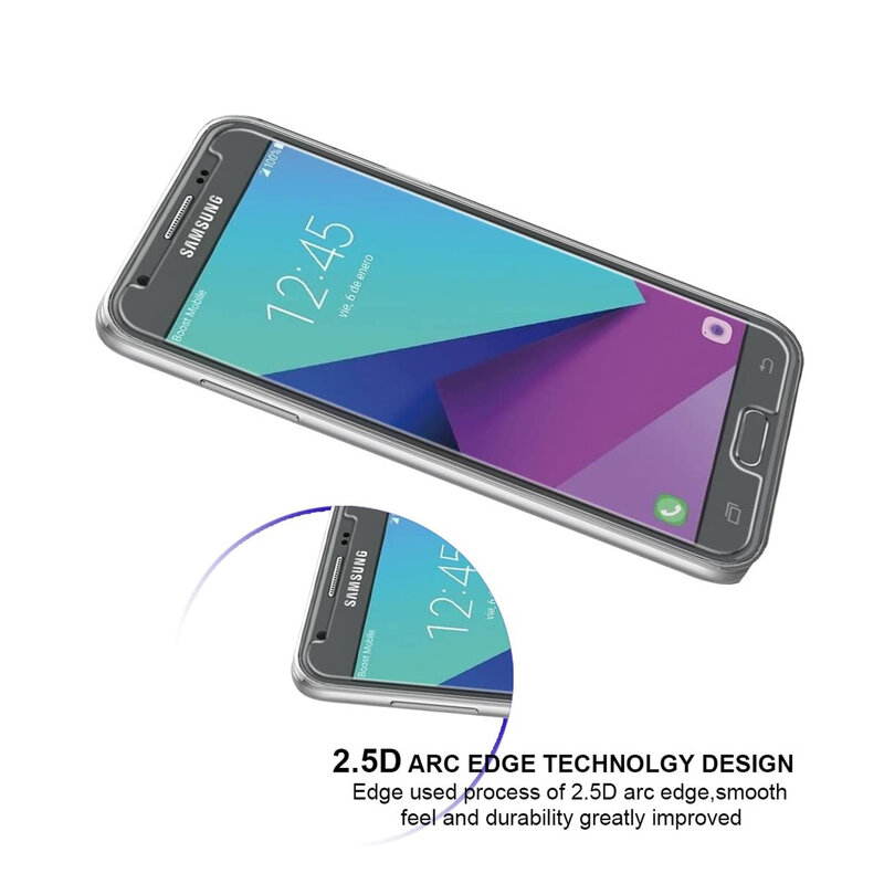 Kaca pelindung layar untuk Samsung Galaxy J3 2016 2017 Pro J320 J330, lapisan kaca Tempered 2/4 buah