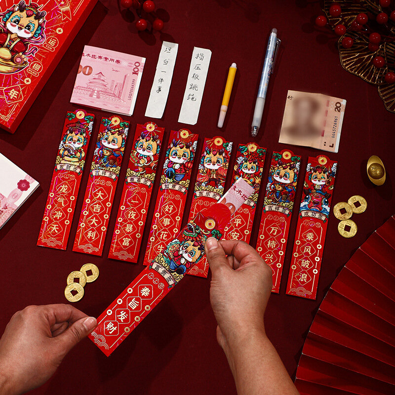Китайские красные конверты на удачу, карманы на удачу, красная упаковка, оригинальные свадебные подарки Hongbao