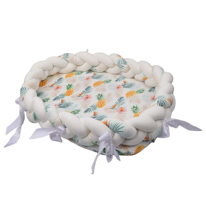 Европейская американская новая чистая тканевая кровать ручной работы для новорожденных Простая домашняя кровать детское гнездо