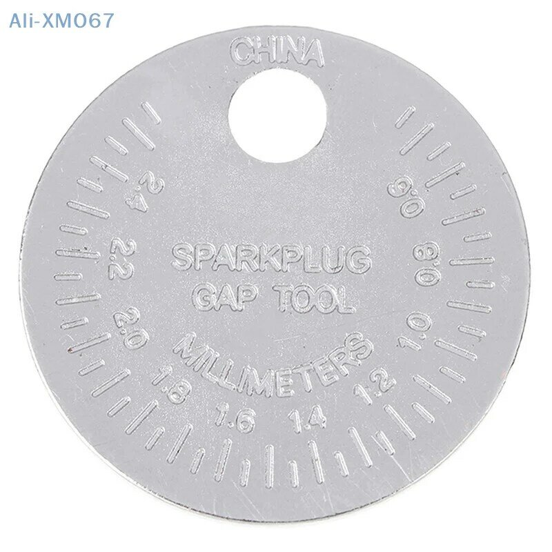 1PC 0.6-2.4mm Range Coin-Type Spark Plug Gage Gap Tool Feeler Spark Plug Gap Measurement Tool