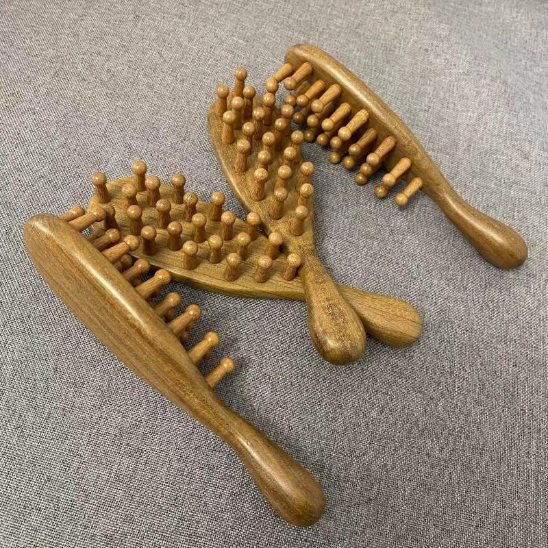 1Pc Sandalwood Massage Comb for Scalp Relaxing Dredging Meridians Relieving Fatigue Health Care Anti Static Hair Loss Comb