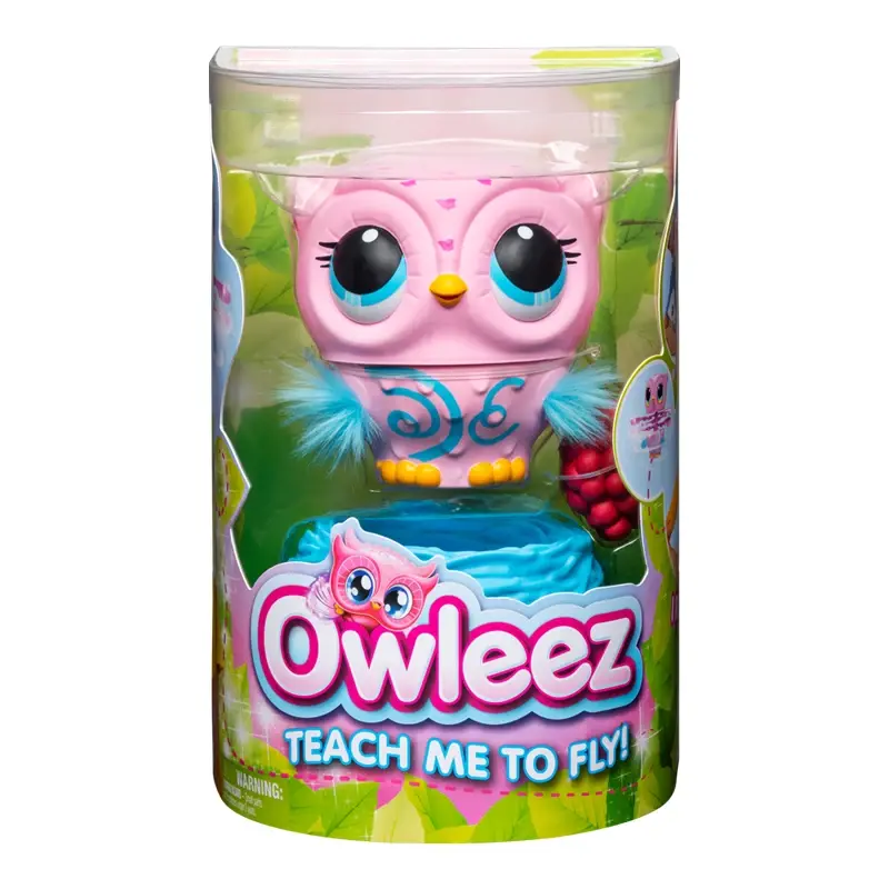 Owleez-búho volador Original para niñas, juguete interactivo con luz y sonido, accesorios para muñecas, casa de juegos, regalos de vacaciones