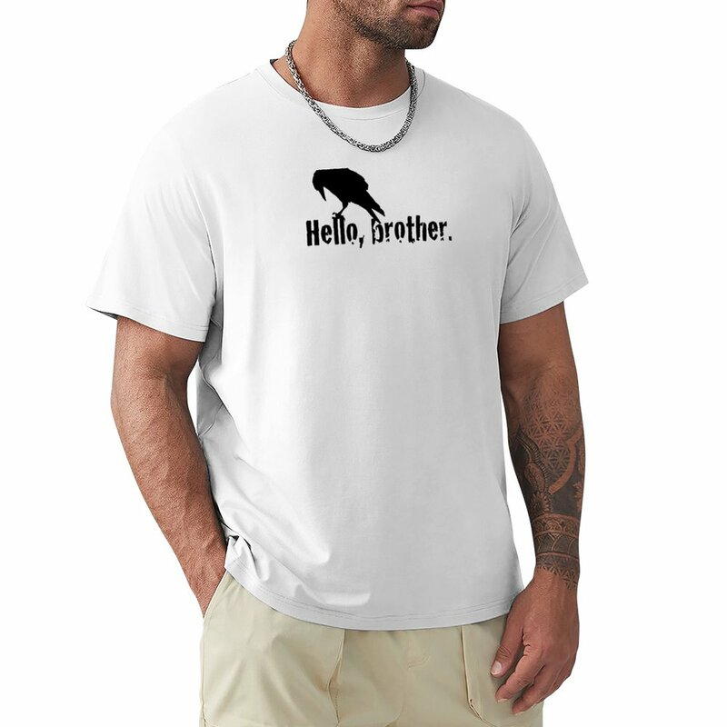 Camiseta de secagem rápida Hello Brother para homens, Tops, Roupas
