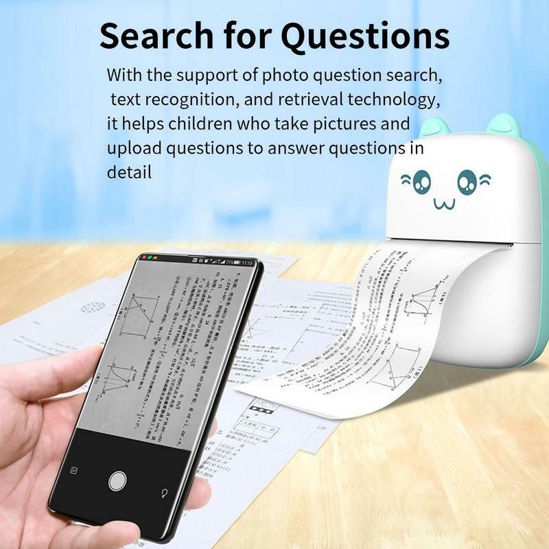 Mini Printer Small Thermal Printer Inkless Wireless Label Printer Compatible With Ios And Mini Photo Printer For Smartphone Stud