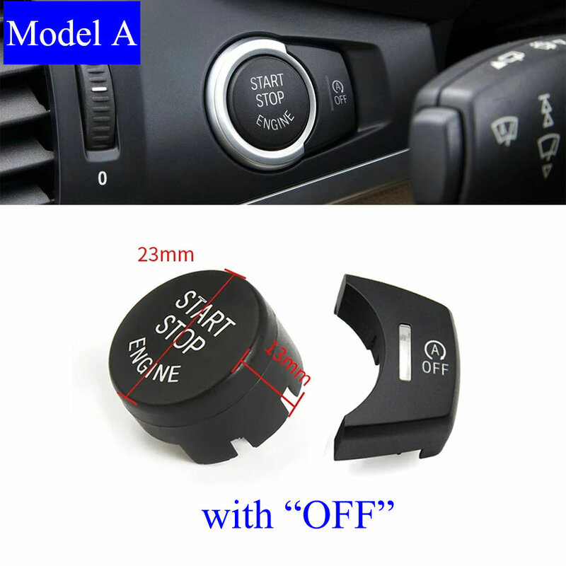 Interruptor de botón de arranque y parada RHD, tapa de cubierta de motor de encendido automático, accesorios de coche para BMW X3 X4 Series F25 F26 61319153831