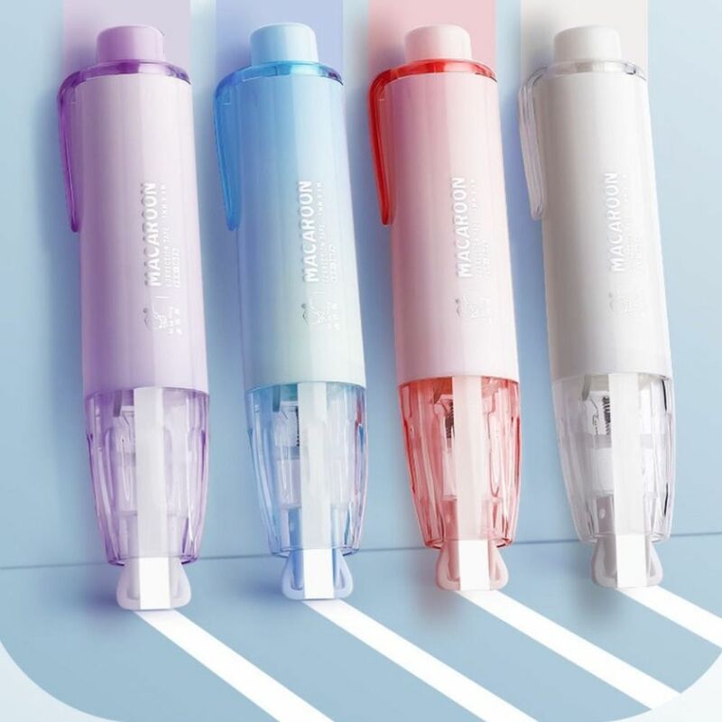 High Quality Pen Shape Correction Tape Candy Color Press Type Corrector Students Replaceable Core Altered Tools School Supplies