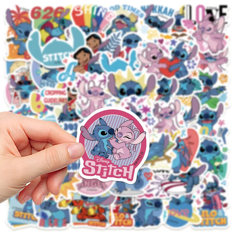 10/30/50 sztuk Disney Cartoon Lilo Stitch naklejki Anime naklejki pcv wodoodporne DIY deskorolka bagaż Laptop śliczne naklejki dla dzieci zabawki