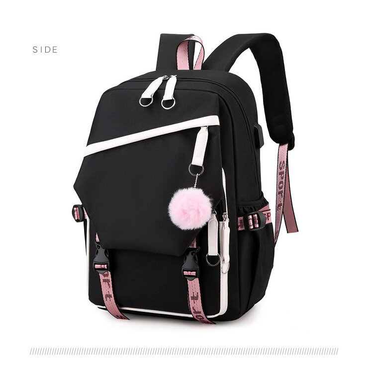 Pospومبورين-حقيبة ظهر للكمبيوتر المحمول للفتيان والفتيات ، حقائب مدرسية غير رسمية برسوم كرتونية للأطفال المراهقين ، حقيبة ظهر USB للإناث والذكور