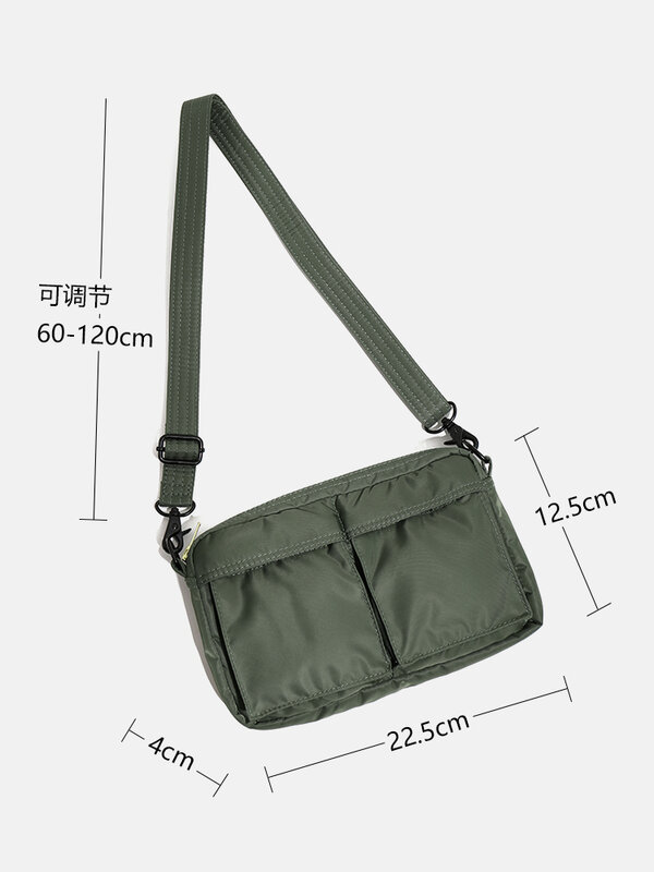 Повседневная маленькая сумка через плечо в японском стиле, нейлоновая тканевая мужская сумка через плечо, модная забавная Водонепроницаемая поясная сумка
