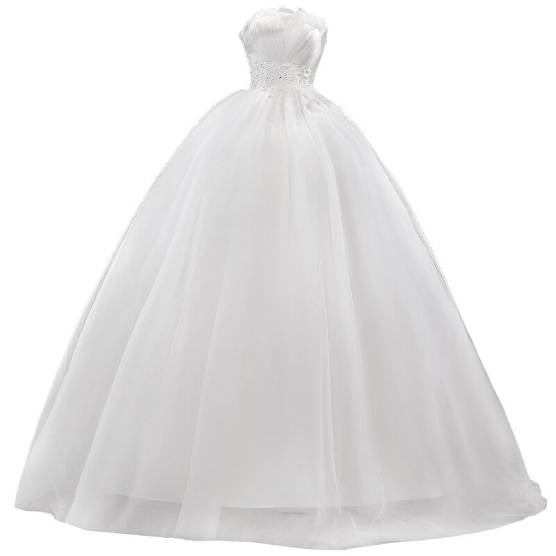 GIYSILE vestido de novia de talla grande, vestido de noche de estilo coreano, Top de tubo, temperamento principal, hasta el suelo, blanco