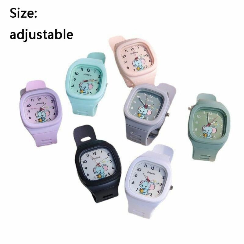 Jam tangan olahraga silikon baru dengan kotak hadiah jam tangan elektronik bercahaya jam tangan anak persegi uniseks