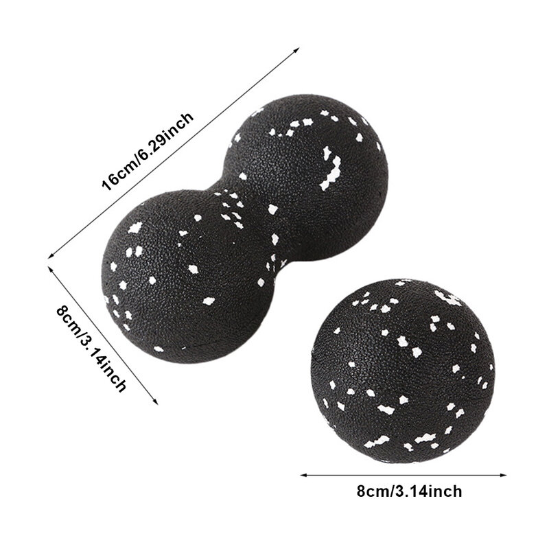 ลูกบอลนวด EPP ถั่วลิสงแบบพกพาบรรเทาความเมื่อยล้าได้ทุกที่ทุกเวลาลูกบอลนวดอเนกประสงค์สีดำ + สีขาว