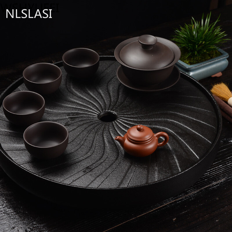 NLSLASI1-TETERA de dedo de arcilla púrpura de piezas, juego de té de bolsillo pequeño para mascotas, adornos, accesorios de decoración de mesa de té de Boutique