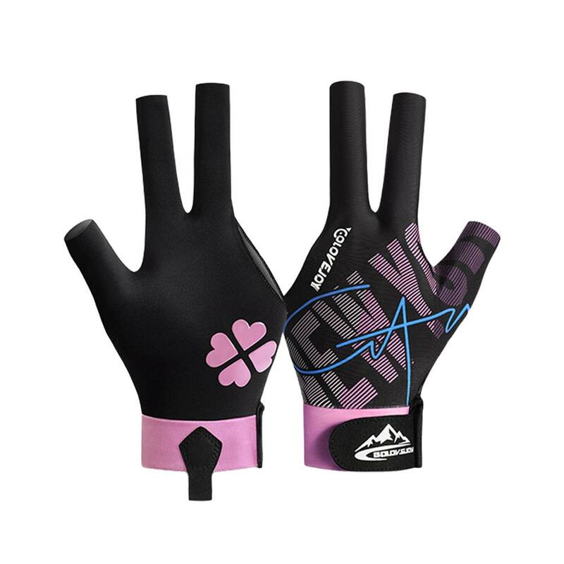 1PCS Three Fingers Snooker Glove Elasticity Left Hand Accessories Billiard Glove Fitness Anti Glove Skid Training B7N6