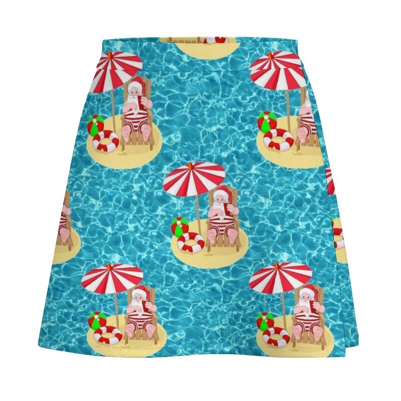 Xmas beach santa claus Mini spódniczka nowość w damska sukienka ubrań