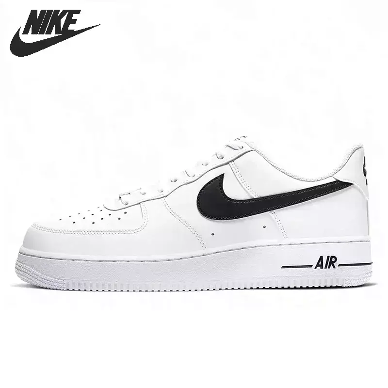 Nike-air force 1 sapatos de skate masculinos e femininos, confortáveis, unissex, brancos e pretos
