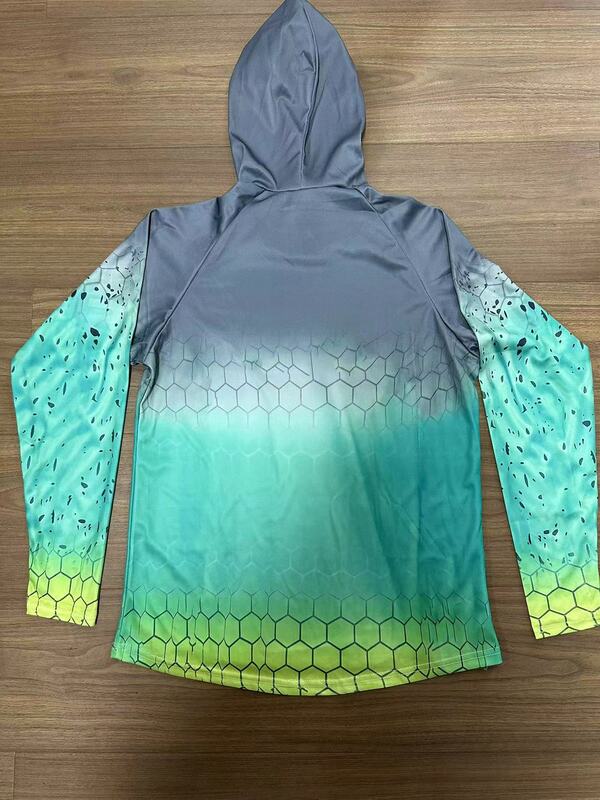 Solomon-Chemise de pêche pélagique à capuche pour homme, protection UV, maillot évac80-l'humidité, haut en déclin, grande taille, extérieur