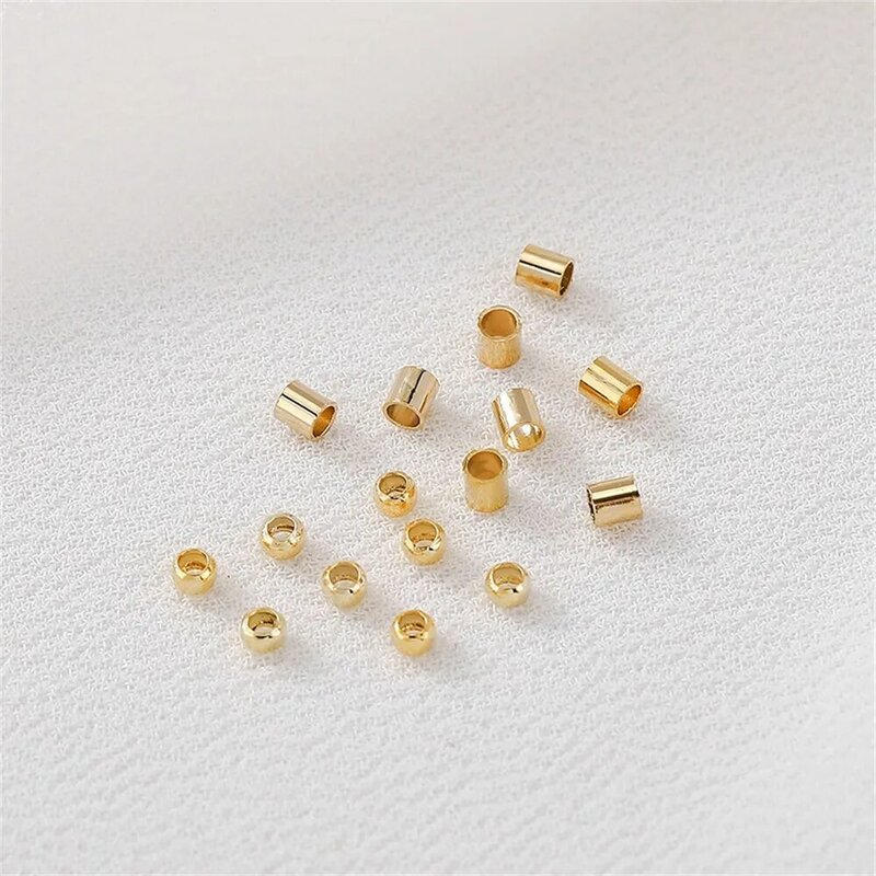 14 k18k wypełnione złotem kołki do pozycjonowania tubki ręcznie robione zestaw do robienia bransoletek naszyjniki zamykające klamry biżuteria materiały akcesoria L099